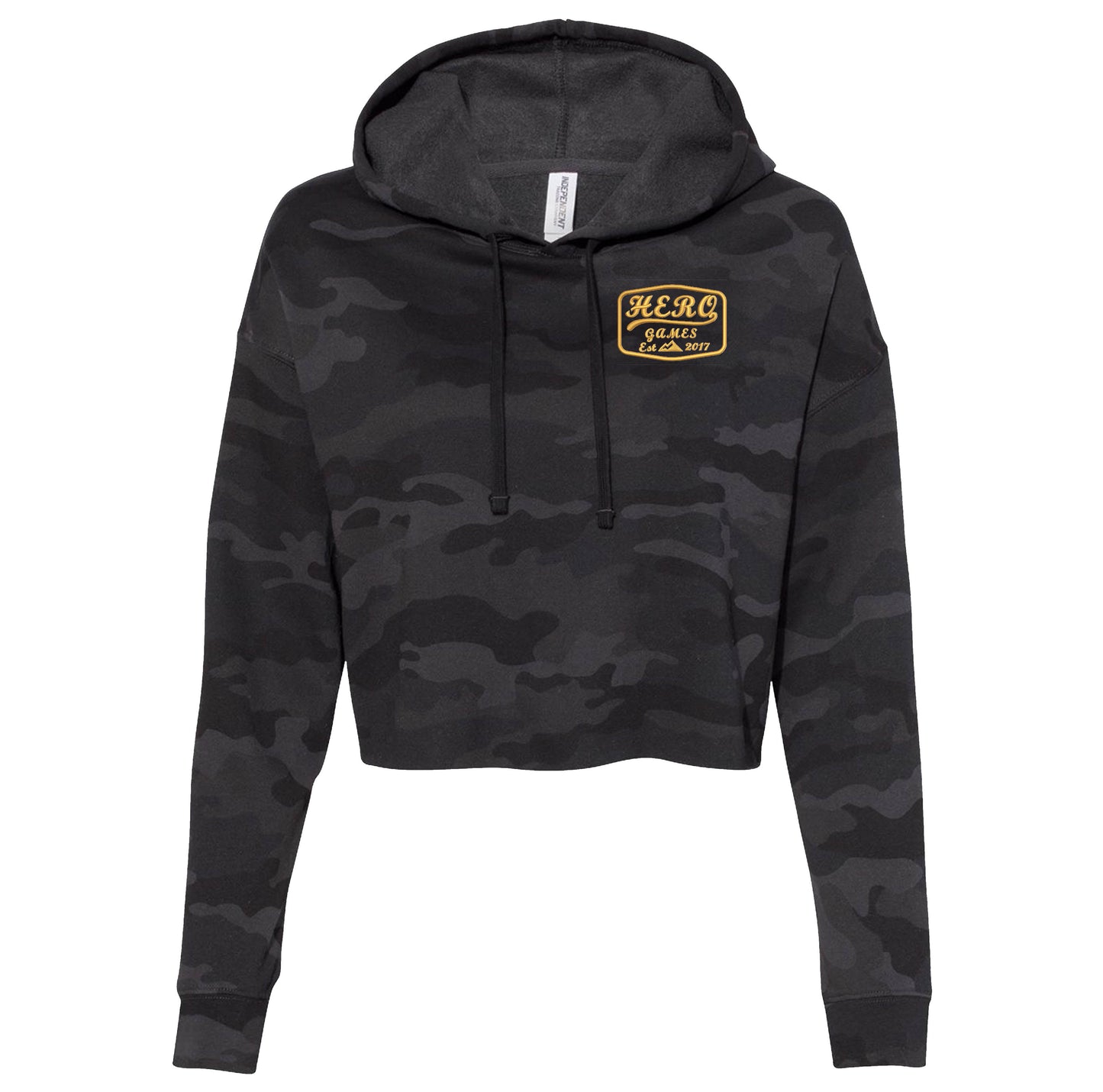 Hero Games Retro Embroidered Crop Hoodie