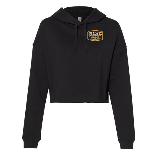 Hero Games Retro Embroidered Crop Hoodie